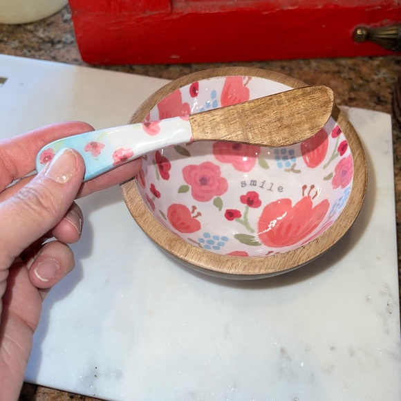 Mud Pie Pink floral dip bowl set. NWT. - Picture 4 of 7